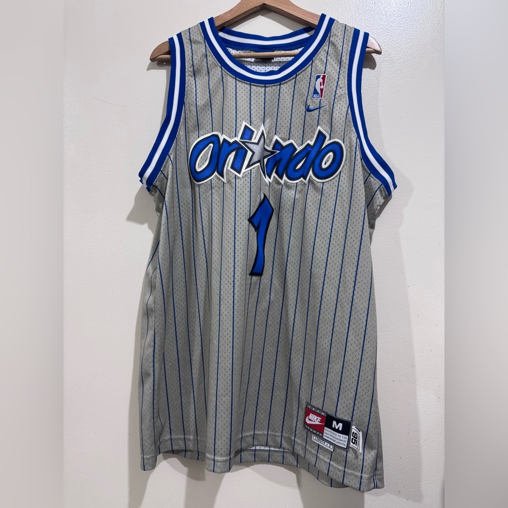 Nike Gray and Blue Orlando Basketball Jersey